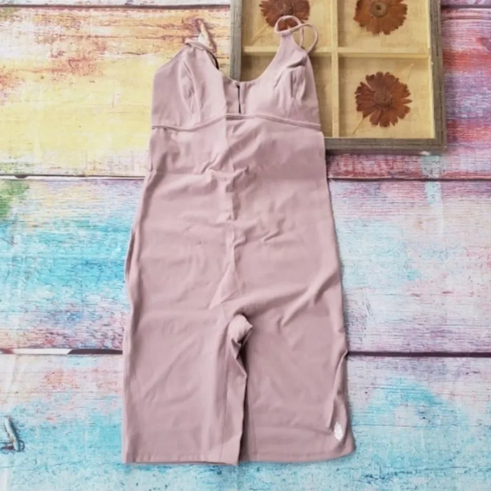 NWT Free People Gypsy Glow One Piece Biker Short Athleisure Onesie‎ Bodysuit M